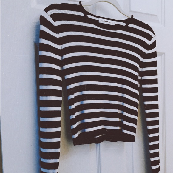 Zara Sweaters - Zara Striped Knit (Cropped)